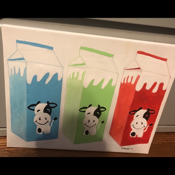 Milk & Cookie paintings (original artist) 14x11 - Picture 2 of 3